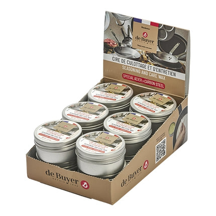 Natural Maintenance Wax for Steel Cookware | de Buyer | 12 Pieces | 100 ml Each 1