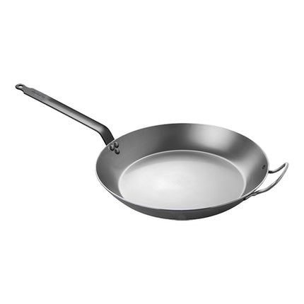 Extra Heavy Stamped Steel Lyonnaise Frying Pan with Extra Grip Ø40 cm | de Buyer Carbone Plus 1