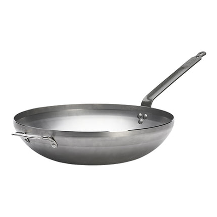 Wok with Extra Grip Ø40 cm | de Buyer Mineral B | Stamped Steel | Flat Bottom 1