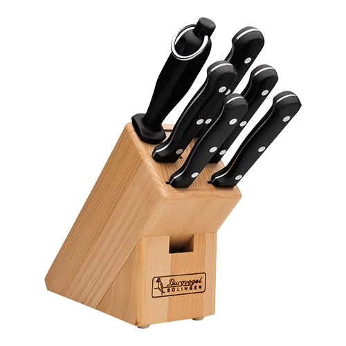 Knife Block Set | Burgvogel Serie 4000 | Stainless Steel X50CrMoV15 | Includes Knives and Sharpening Steel 1