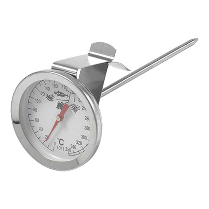 Stainless Steel Oil Thermometer with Securing Clip | EMGA | 0-350°C | 14 cm 1