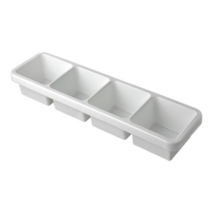 White 4-Compartment Food Container | EMGA | PP | 0.700 L | 47 x 13 x H7.5 cm 1