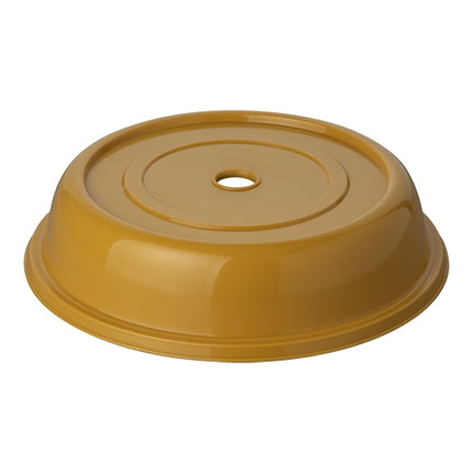Polypropylene Plate Cover with Finger Hole | Golden Yellow | Ø27.5 x H6.1 cm 1