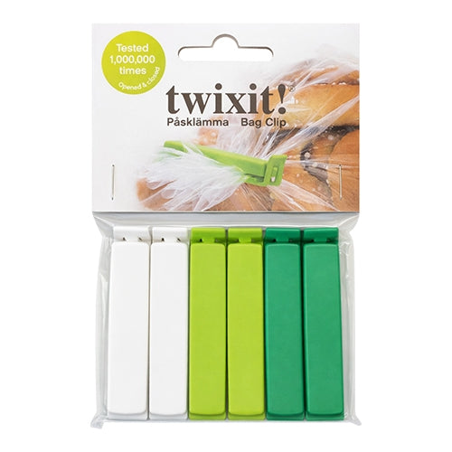 Bag Clips | Twixit | 6 Pieces | Assorted Polypropylene | 6 cm 1