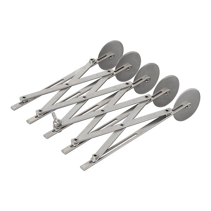 5-Wheel Smooth Dough Cutter | EMGA | Stainless Steel | Max Wheel Width 125 mm | Ø5.5 cm 1