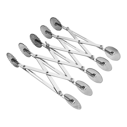 Stainless Steel Dough Cutter | EMGA | 5 Smooth and 5 Serrated Wheels | Ø5.5 cm | Max Wheel Width 125 mm 1