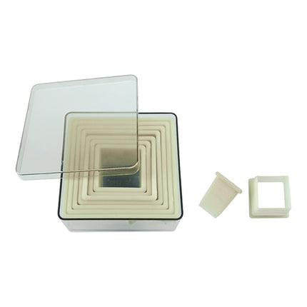 Square Plain Dough Cutter Set | EMGA | Set of 9 | Polyamide | Smooth Blade 1