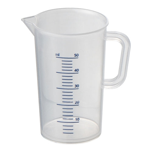 Transparent Polypropylene Measuring Jug with Scale and Pouring Spout | EMGA | 50 ml | Ø4 x H7 cm 1