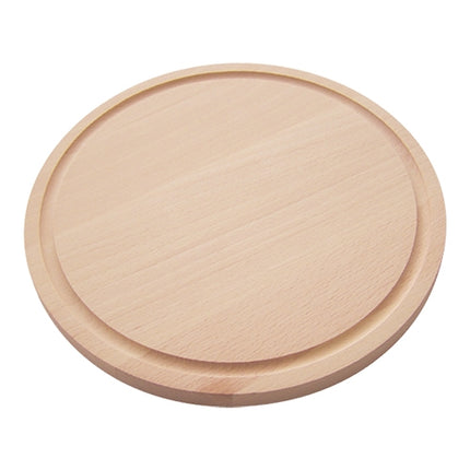 Beechwood Round Cutting Board Ø28 cm | EMGA | 1 Side Grooved | 2 cm Thick 1