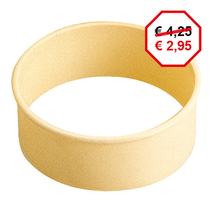 Cream Plastic Cake Ring | EMGA | Ø18 x H4.5 cm 1