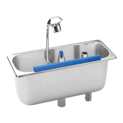 Built-In Ice Cream Portioner Cleaning Sink | Stöckel | Stainless Steel 18/10 | Water Connection and Adjustable Cleaning Shower | 27 x 11 x H11.5 cm 1