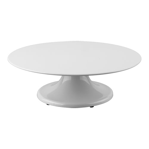 White Melamine Cake Stand with Swivel Base | EMGA | Without Cover | Ø32 x H10 cm 1
