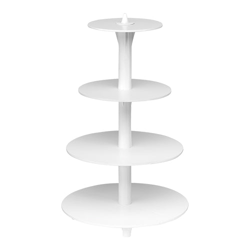 4-Tier Cake Stand | EMGA | White Polystyrene | Ø34 x H53 cm 1