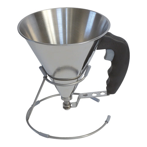 Confectionery Funnel with Adjustable Nozzle | de Buyer | Stainless Steel | Ø15 x H15.5 cm | 0.8 L 1