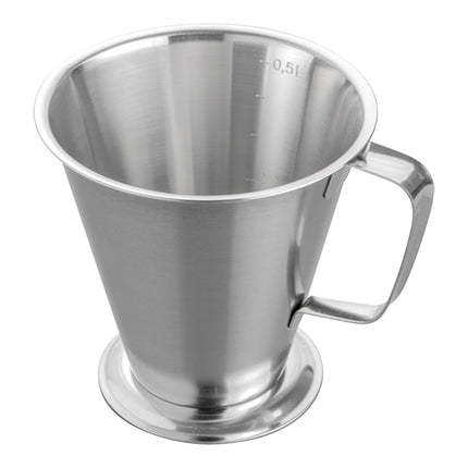 Measuring Jug with Scale and Pouring Spout | EMGA | Stainless Steel 18/10 | 0.5 L | Ø11.5 x H11.5 cm 1