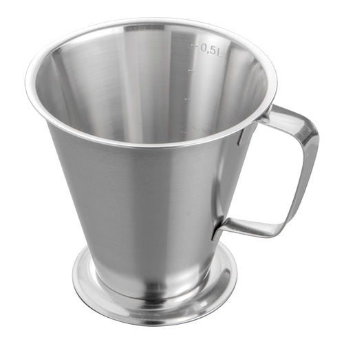 Measuring Jug with Scale and Pouring Spout | EMGA | Stainless Steel 18/10 | 0.5 L | Ø11.5 x H11.5 cm 1