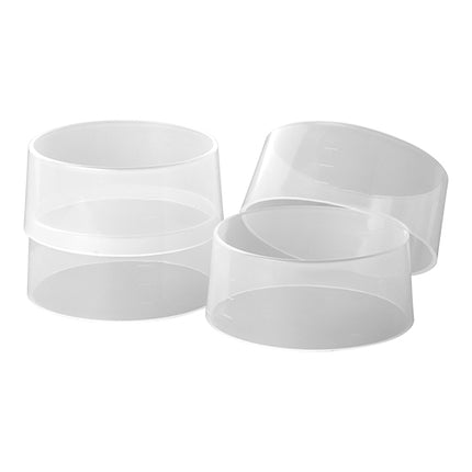 Transparent Polypropylene Rice Portioner Ø10 x H4.5 cm | EMGA | Set of 4 | Dishwasher and Microwave Safe 1