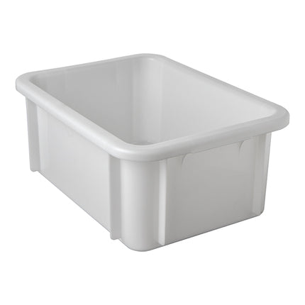 Stacking Container | EMGA | White Polypropylene | 39.5 x 29.5 x H16.5 cm | 12 L 1