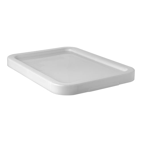 White Polypropylene Lid for Stacking Container | EMGA | Rectangular | 40 x 30 x H3 cm 1