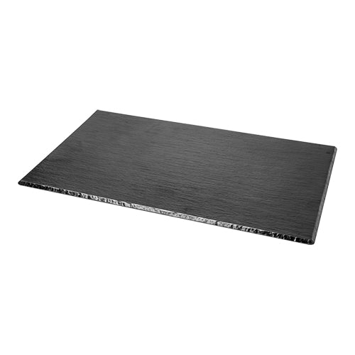 Rectangular Melamine Serving Dish GN 1/2 Slate Look | EMGA | Black | 32.5 x 26.5 cm 1