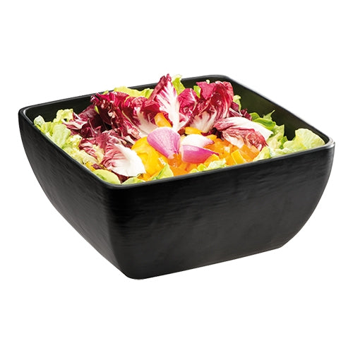 Square Black Melamine Serving Dish | EMGA | 25 x 25 x H12 cm | 3.8 L 1