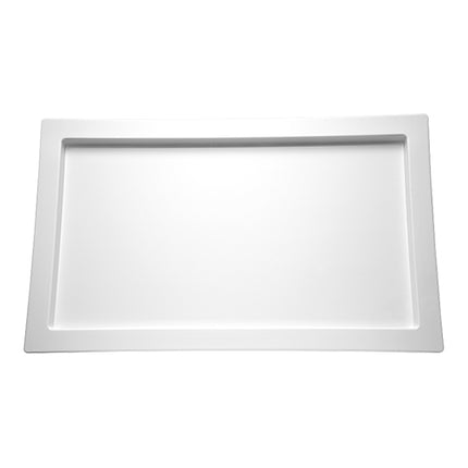 White Melamine GN 1/2 Serving Dish | EMGA | Dishwasher Safe | 32.5 x 26.5 x H2 cm 1