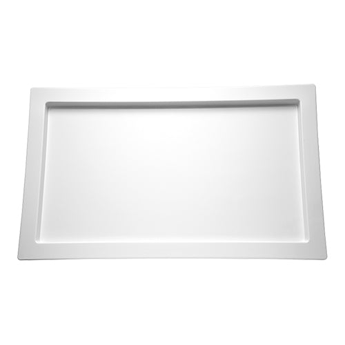 White Melamine GN 1/2 Serving Dish | EMGA | Dishwasher Safe | 32.5 x 26.5 x H2 cm 1