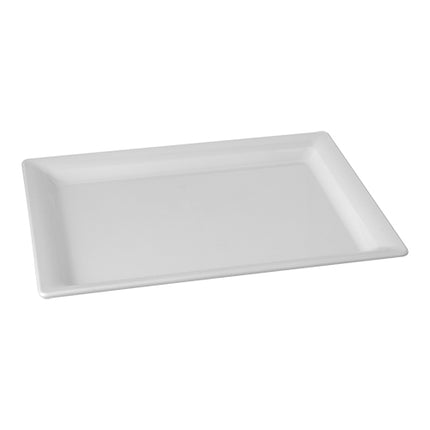 White PETP GN 1/2 Serving Dish | EMGA | Stackable | 32.5 x 26.5 x H3 cm 1