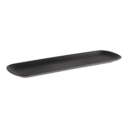EMGA Black Melamine Serving Dish | 2/4 GN | Dishwasher Safe | 53 x 16.2 cm 1