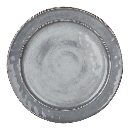 Gray Round Melamine Plate | EMGA | Stackable | Ø22 x H2.5 cm 1