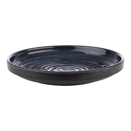 EMGA Loops Blue Melamine Serving Plate | Round Ø23 x H3.5 cm 1