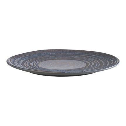 EMGA Loops Blue Melamine Serving Plate | Round Ø27 x H2 cm 1
