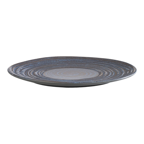 EMGA Loops Blue Melamine Serving Plate | Round Ø27 x H2 cm 1