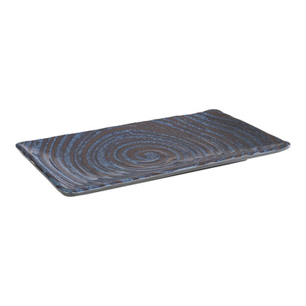 Rectangular Serving Dish | EMGA Loops | Blue Melamine | 23.5 x 13.5 x H1.5 cm 1