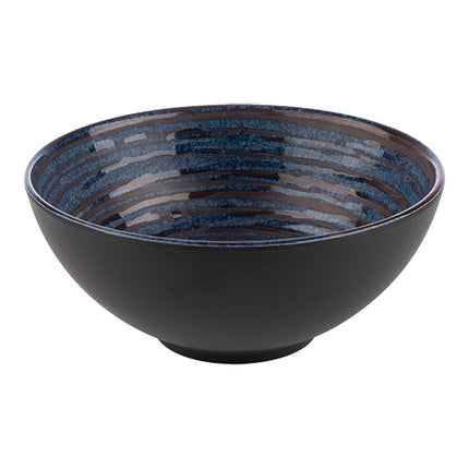 Round Blue Melamine Serving Dish | EMGA Loops | Ø18.5 x H8 cm | 1 L 1