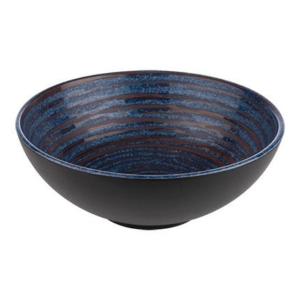 Round Blue Melamine Serving Dish | EMGA Loops | Ø24 x H9 cm | 1.8 L 1
