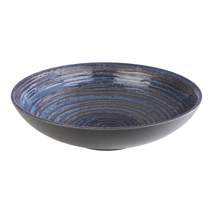 Round Melamine Serving Dish Ø31 cm | EMGA Loops | Blue | 2 L 1