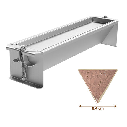 Triangular Stainless Steel 18/10 Pâté Mould with Lid | Adelmann | H8.4 x 40 x 8.4 cm 1