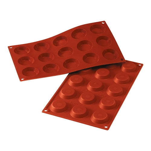Silicone Mini Tartelettas Baking Mould | Silikomart SiliconFlex | 15 Cavities | Ø4.5 x H1 cm | 0.020 L 1