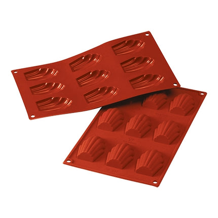 Silicone Madeleine Baking Mould | Silikomart SiliconFlex | 9 Cavities | W6.8 x D4.5 x H1.7 cm | 0.030 L 1