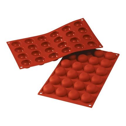 Silicone Pomponnetes Baking Mould | Silikomart SiliconFlex | 24 Cavities | Ø3.4 x H1.6 cm | 0.018 L 1