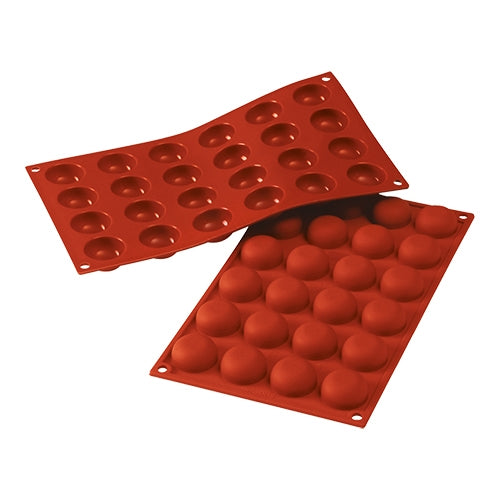 Silicone Pomponnetes Baking Mould | Silikomart SiliconFlex | 24 Cavities | Ø3.4 x H1.6 cm | 0.018 L 1