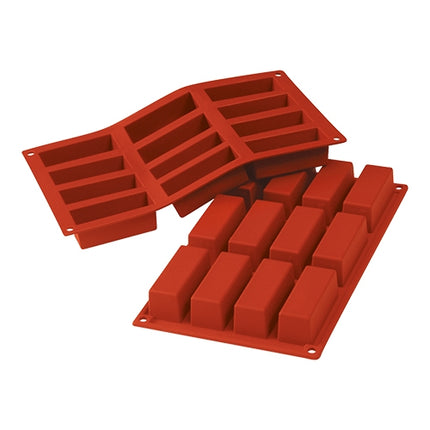 Silicone Cake Baking Mould | Silikomart SiliconFlex | 12 Compartments | 1/3 GN, 0.070 L, 7.9 x 2.9 x H3.0 cm 1