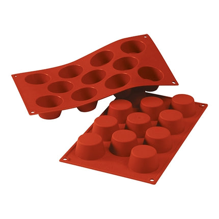 Silicone Small Muffin Baking Mould | Silikomart SiliconFlex | 11 Compartments | 1/3 GN, 0.050 L, Ø5.1 x H2.8 cm 1