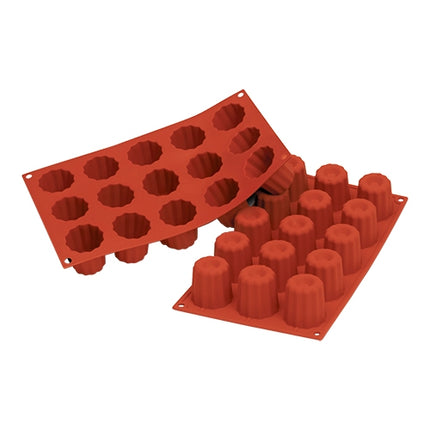 Silicone Bordelais Baking Mould | Silikomart | 15 Compartments | Ø4.5 x H4.5 cm | 0.060 L 1