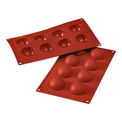 Silicone Half-Sphere Baking Mould | Silikomart SiliconFlex | 8 Compartments | Ø5.0 x H2.5 cm | 0.030 L 1