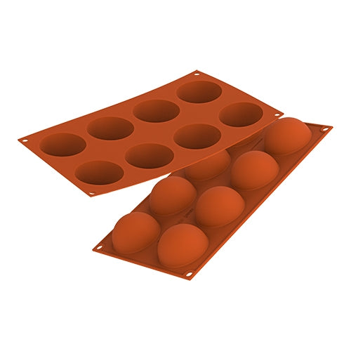 Silicone Half-Sphere Baking Mould | Silikomart SiliconFlex | 8 Compartments | Ø6.0 x H3.0 cm | 0.060 L 1
