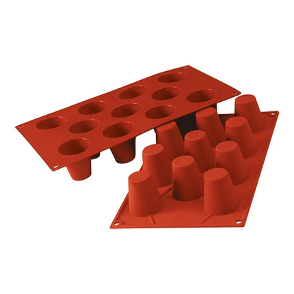 Silikomart SiliconFlex Silicone Baba Baking Mould Medium | 11 Cavities | 50 ml | Ø4.5 x H4.8 cm 1