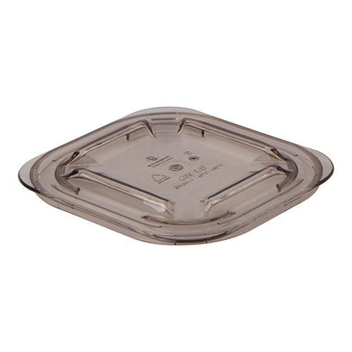 Gastronorm Cover GN 1/6 | Bourgeat | Smoked Copolyester | 17.6 x 16.2 cm 1