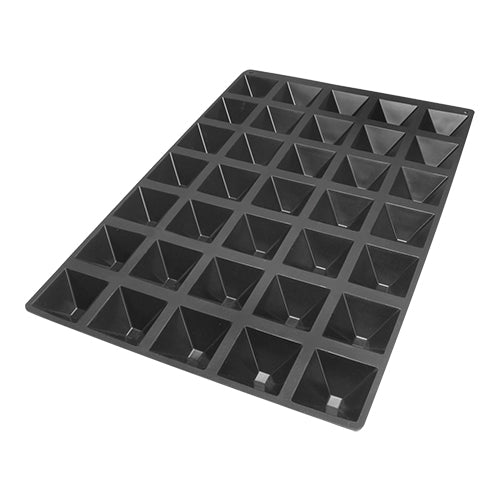 Silicone Pyramid Baking Mould | Silikomart 60x40 | 35 Compartments | 6.5 x 6.5 x H3.5 cm 1